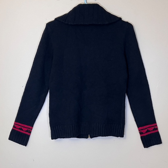Polo Ralph Lauren Aztec Lambswool Blend Zip Sweater - Women's Size Petite Small - Picture 3 of 9